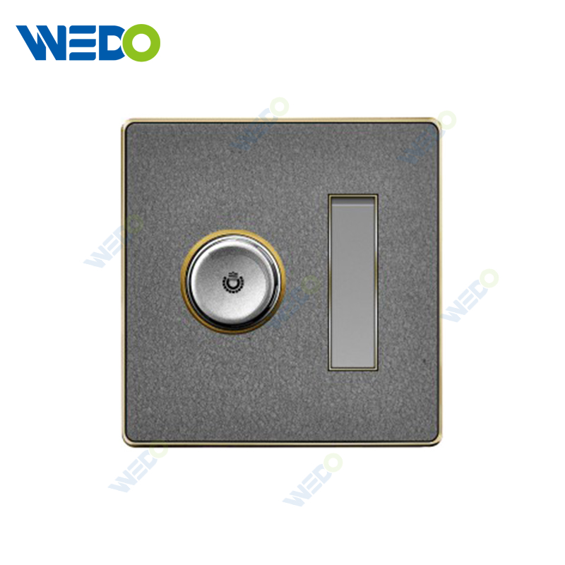 ULTRA THIN A1Series 1Gang Switch +Dimmer Acrylic / Leather Different Color Different Style Fashion Design Wall Switch 