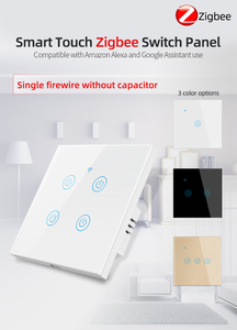 Zigbee 3 Gang Uniersal Single Live And Neutral Wire of Switch No Need To Connect Capacitors Smart Touch Switch