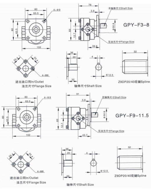 תמונה של משאבת ציוד מסדרת GPY-F