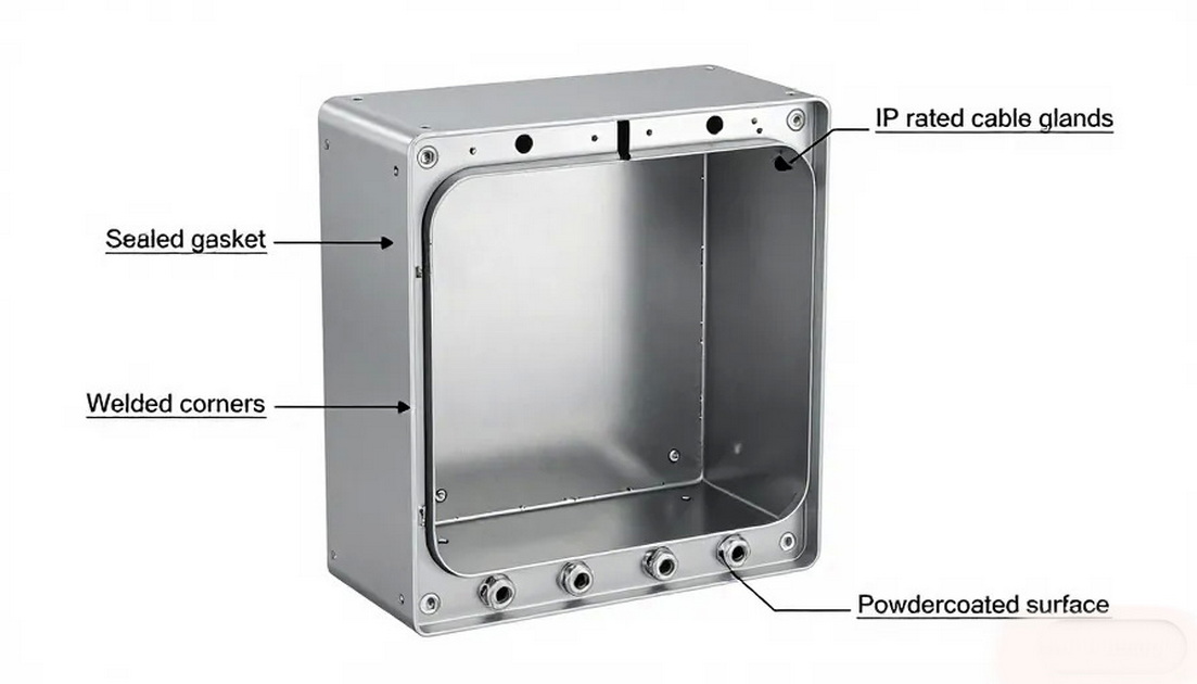 IP55 Enclosure Design Details IP55 burkolat tervezési részletek