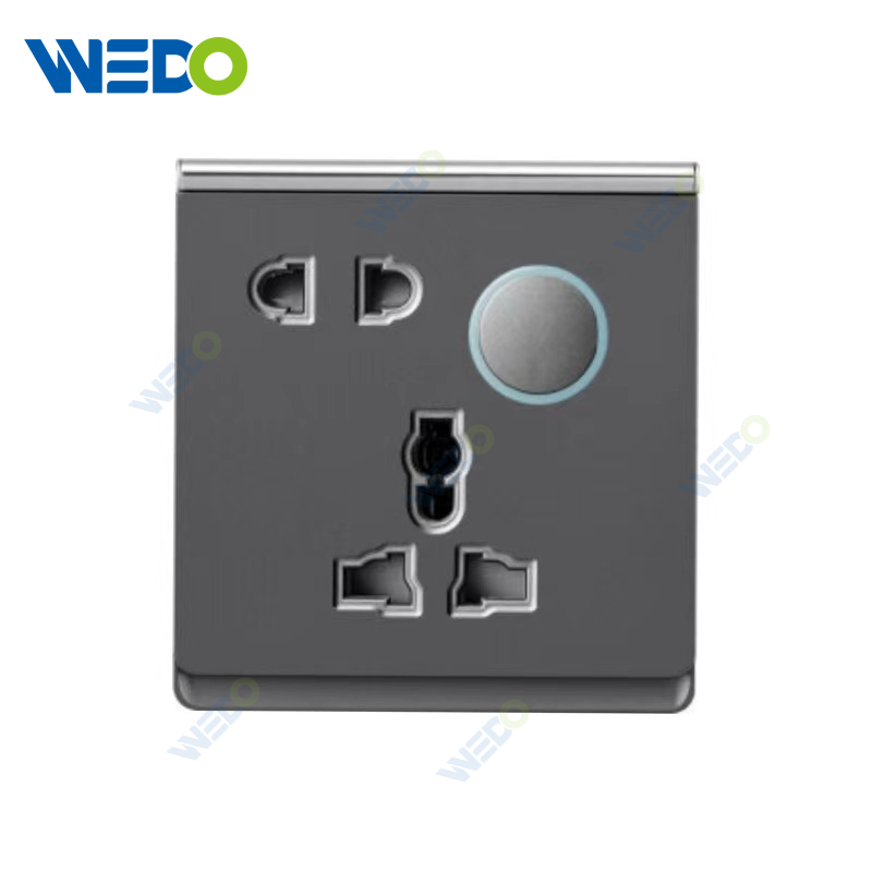 British Standard High Quality 5Pin MF Switched Socket Reset Wall Switch Electrical Socket