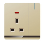 Ultra Slim Switch Socket Big Button MF 3 Pin&13A & MF 5 Pin &15A Socket Innovative Design Generous Appearance W4 Series Switch Socket 