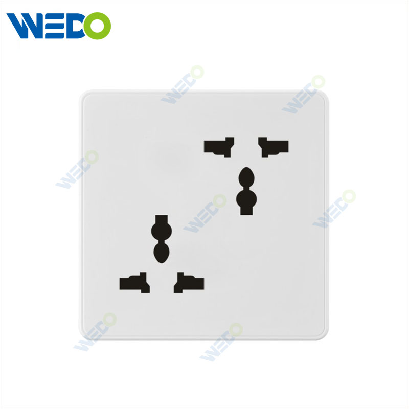C85 Wall Switch Push On Off UK Standard Electric Switch Socket UK Standard White 2GANG MF SOCKET