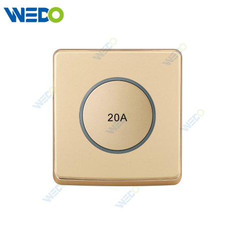 S1 Series 20A Switch with LED Light Ring 250V Light Electric Wall Switch Socket 86*86cm PC Material with Chrome Frame Home Switches