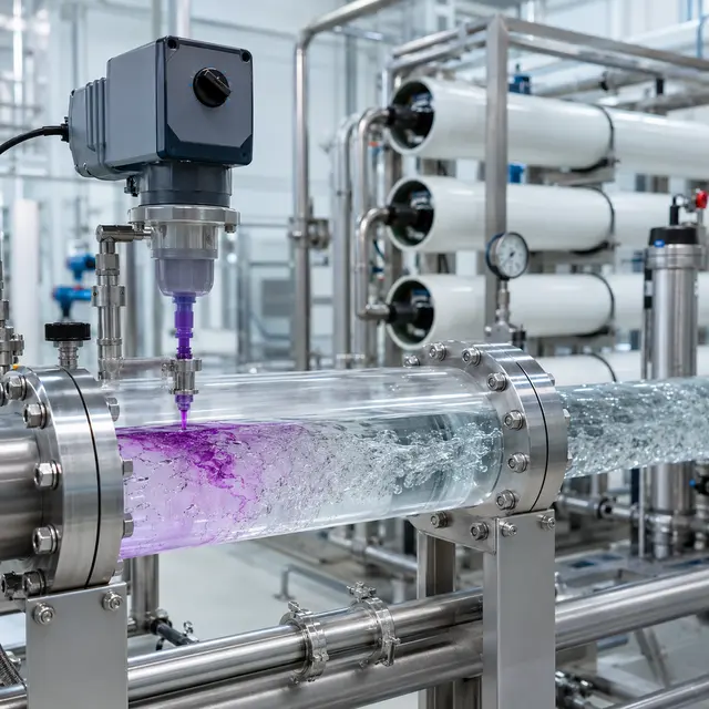 Potassium permanganate dosing system para sa pang-industriyang paggamot ng tubig