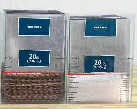 종이 거품 VS 플라스틱 거품