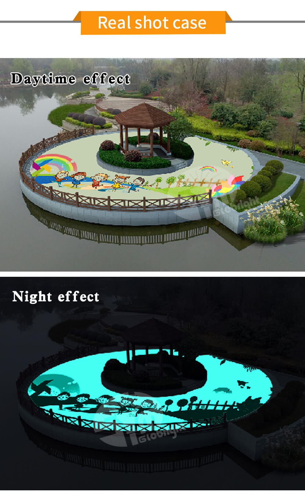 Inorganic Self-luminous Tile for Square And Secnic, Glow in The Dark without Power, Landscaping Product